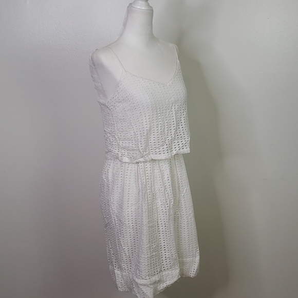Madewell Skylight Eyelet Cotton White Dress Sz. 4 - Picture 2 of 8